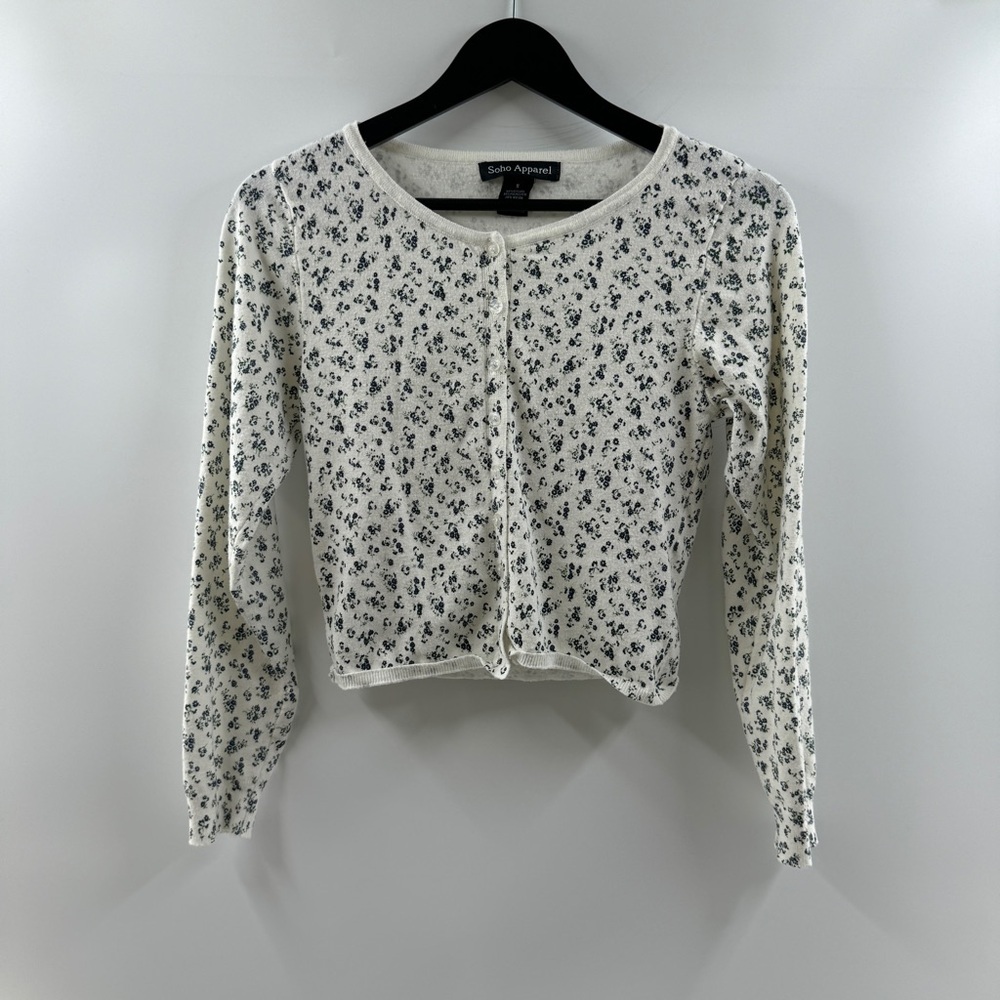 Soho Apparel Floral Button-Up Cardigan – Women’s S